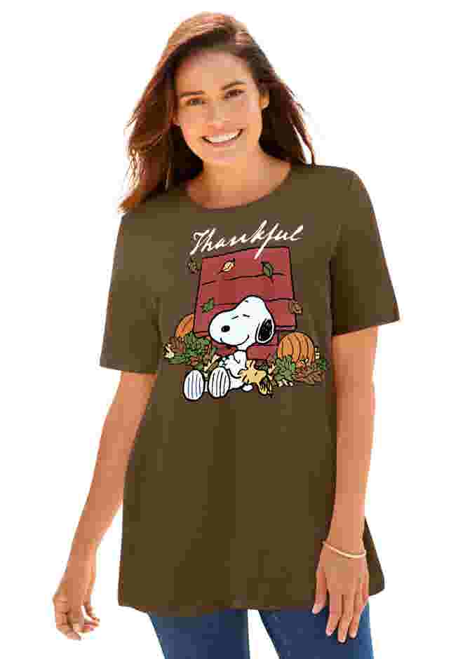 Peanuts Snoopy Thankful Tee image number 0