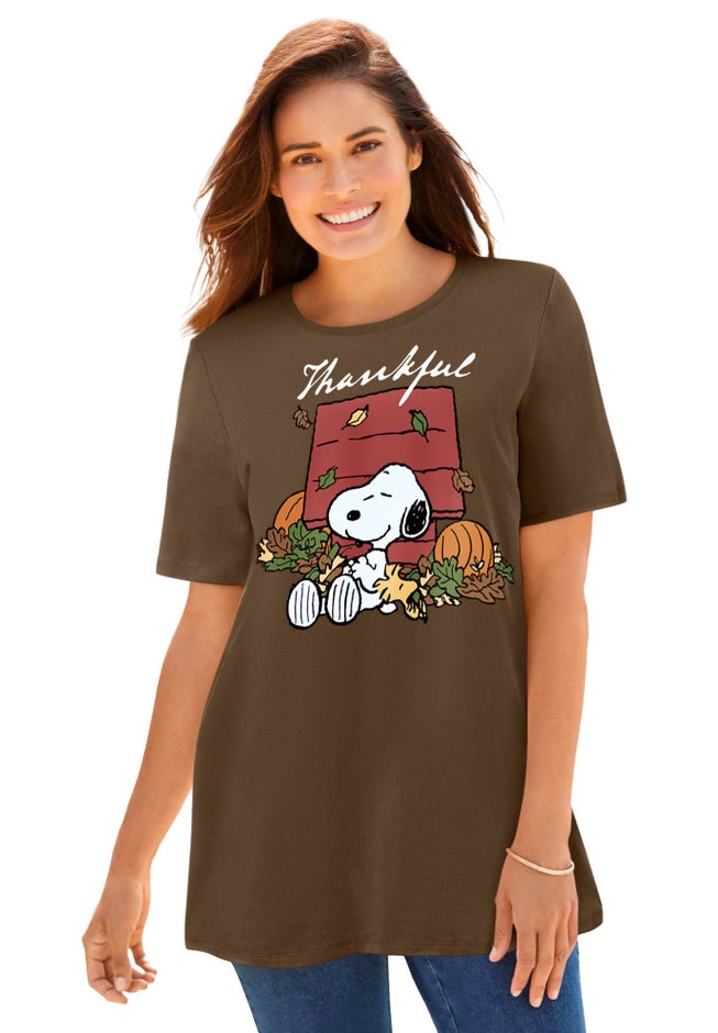 Peanuts Snoopy Thankful Tee image number null