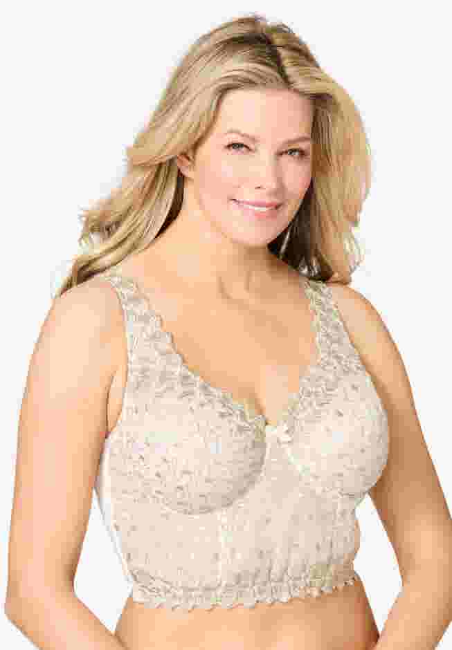 Amoureuse® Longline Embroidered Bra image number 0