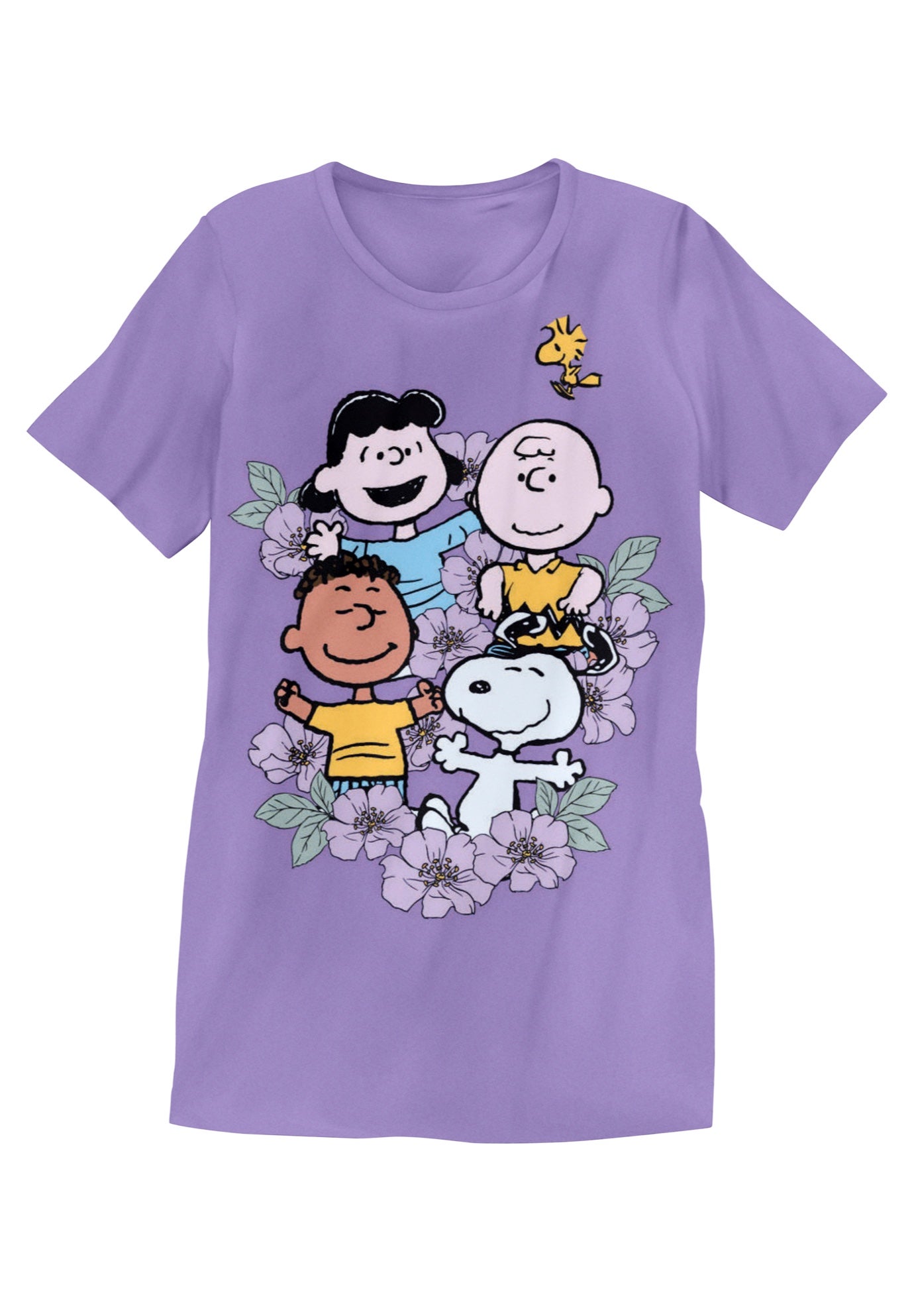 Purple Peanuts Friends Crewneck Tee image number 1