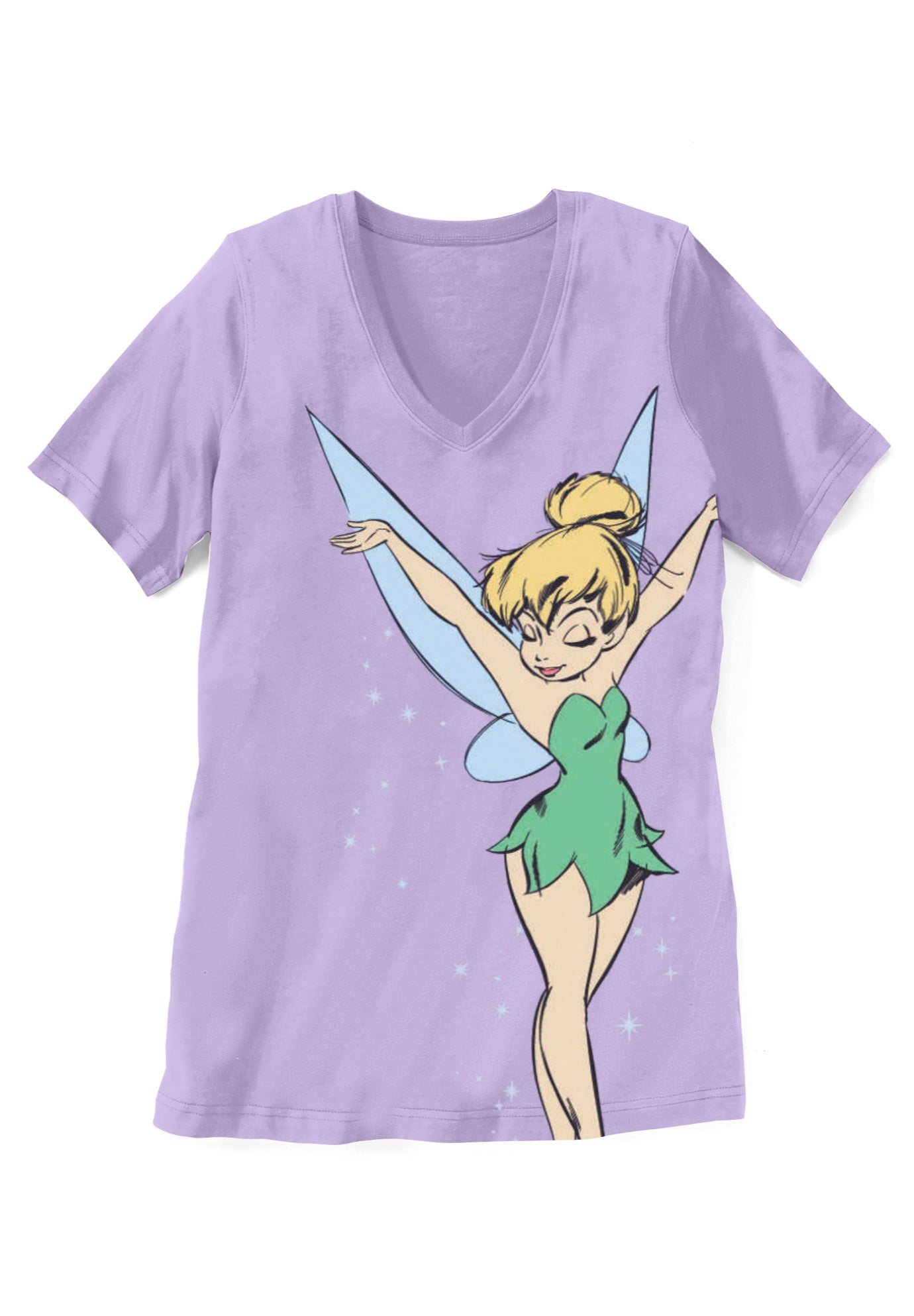 Lavender Tinkerbell V-Neck Tee image number 1
