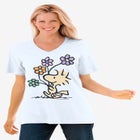 Ivory Woodstock V-Neck Tee image number null