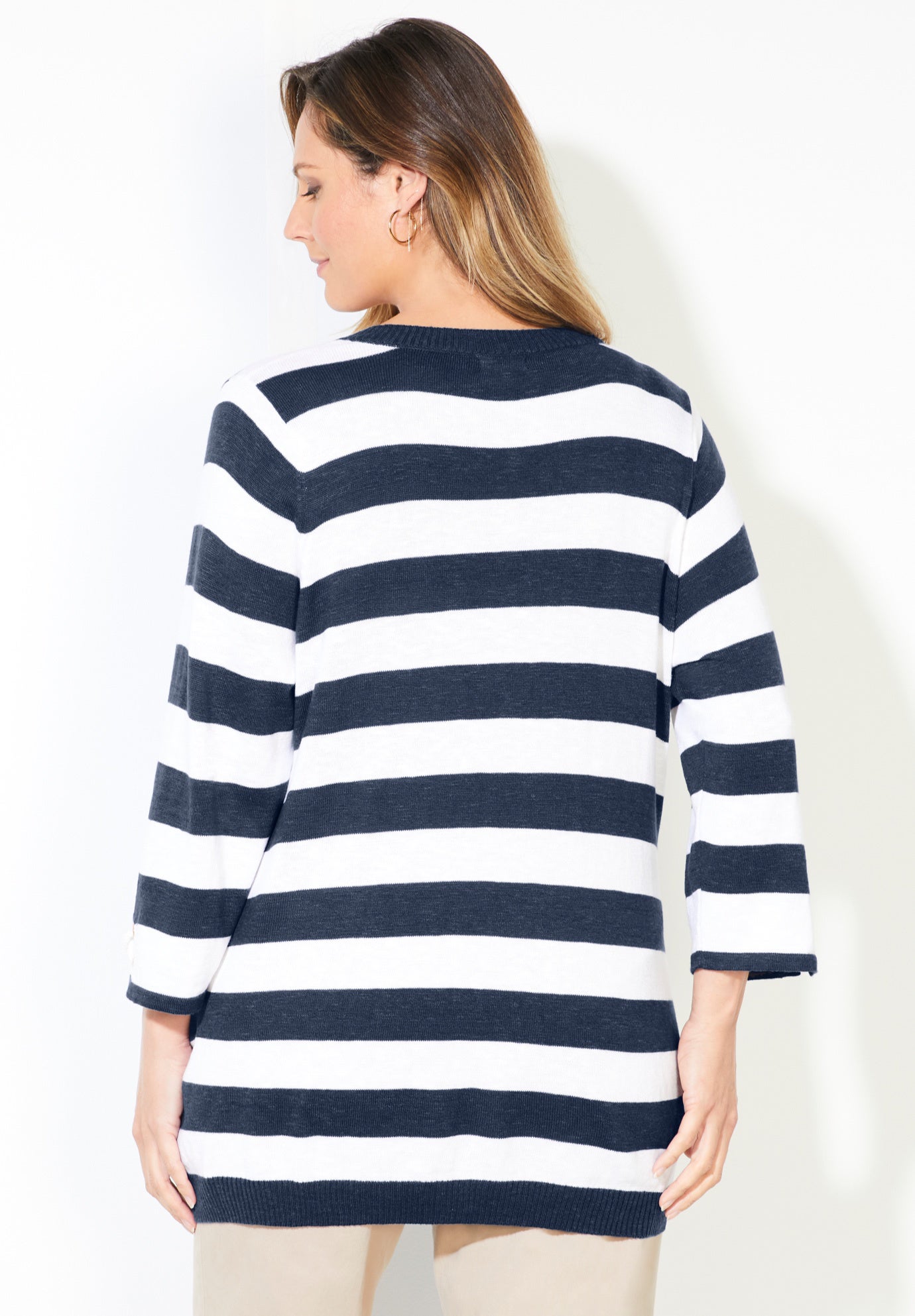 Liz&Me&reg; Corded Lace-Up Pullover image number 1