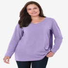 Perfect Long-Sleeve V-Neck Tee image number null