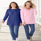 Perfect Long-Sleeve V-Neck Tee image number null