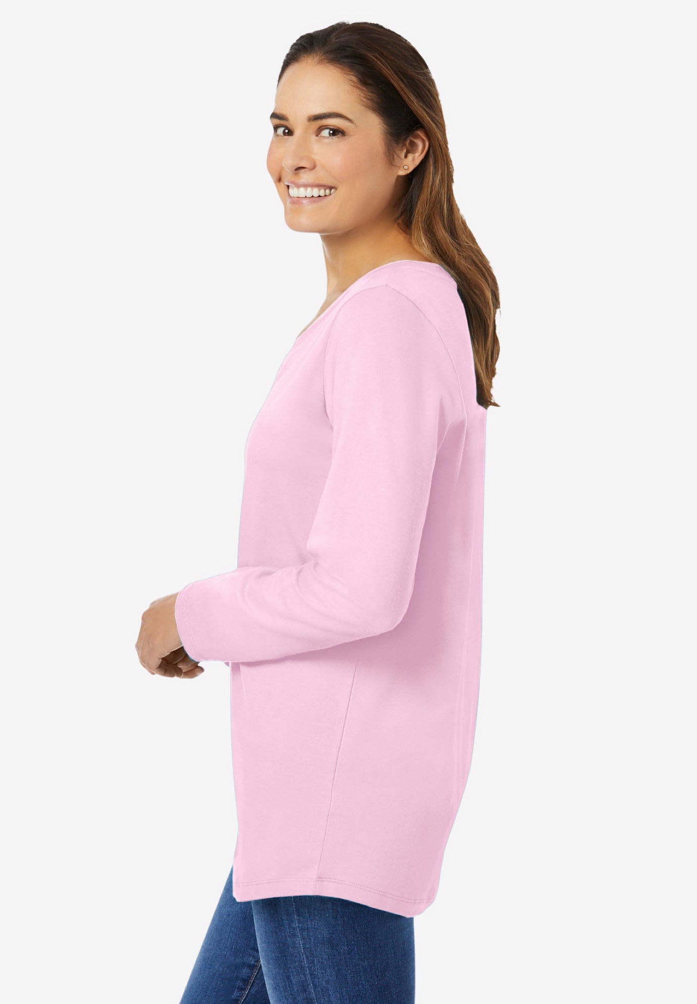 Perfect Long-Sleeve V-Neck Tee image number 2