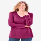 Perfect Long-Sleeve V-Neck Tee image number 0