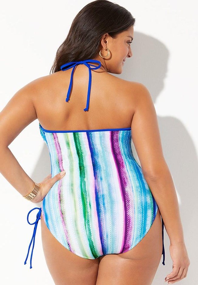 Halter Adjustable One Piece Swimsuit image number 1