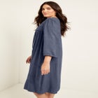 Acid Wash Peasant Dress image number null