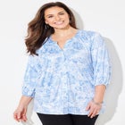 Soft Bliss Buttonfront Knit Blouse image number null