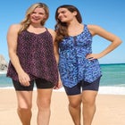 Longer-Length Mesh Tankini Top image number null