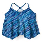 Longer-Length Mesh Tankini Top image number null
