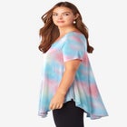 Plus Size Ultra Drape V-Neck Swing Tunic Top image number null