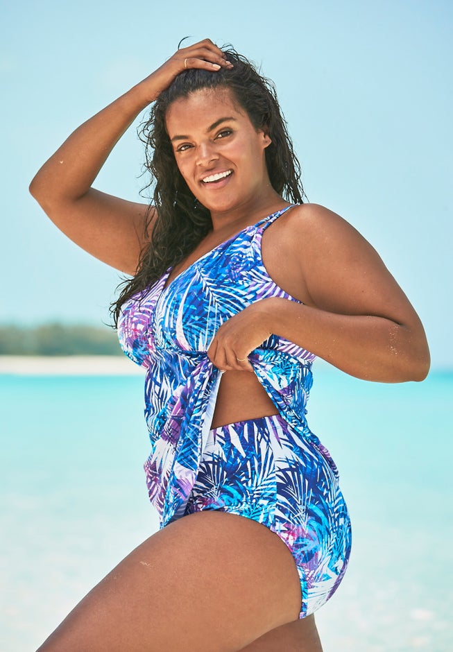 Loop Strap Two-Piece Swim Dress image number 4