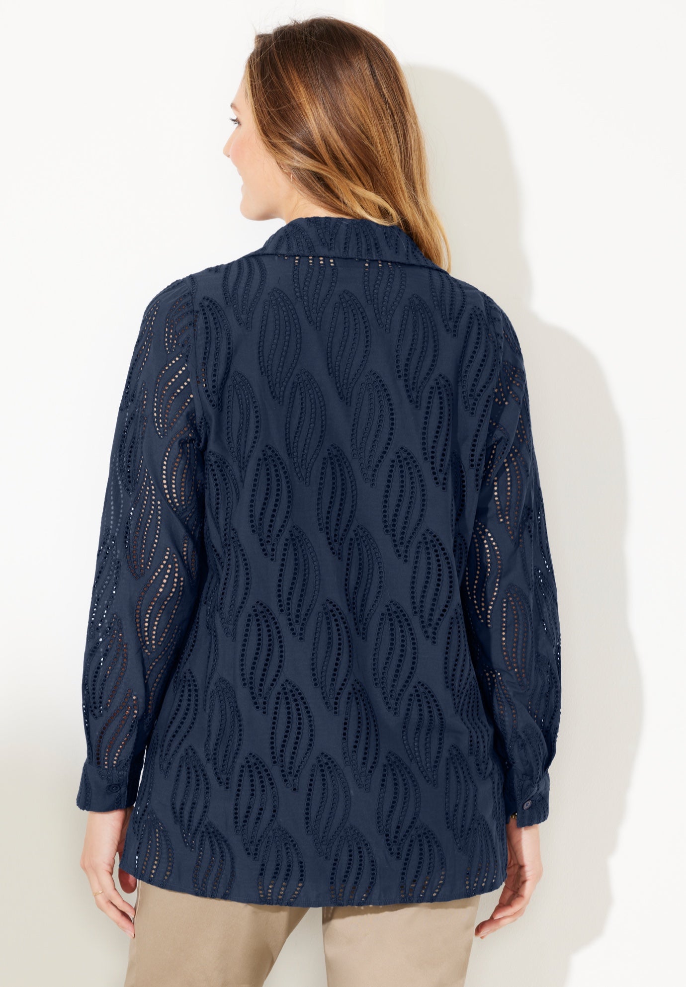 Eyelet Buttonfront Blouse image number 1