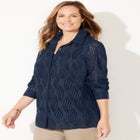 Eyelet Buttonfront Blouse image number null