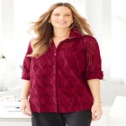 Eyelet Buttonfront Blouse image number null