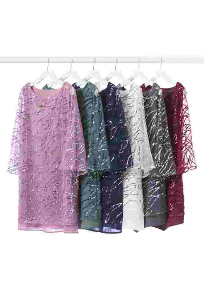 Sequin Chiffon Duet Blouse image number 4