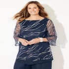 Sequin Chiffon Duet Blouse image number null