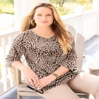 Suprema&reg; 3/4 Sleeve V-Neck Tee image number null