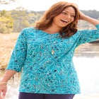 Suprema&reg; 3/4 Sleeve V-Neck Tee image number null