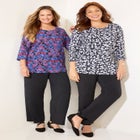 Suprema&reg; 3/4 Sleeve V-Neck Tee image number null