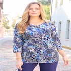 Suprema&reg; 3/4 Sleeve V-Neck Tee image number 1