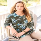 Suprema&reg; 3/4 Sleeve V-Neck Tee image number 0