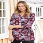 Suprema&reg; 3/4 Sleeve V-Neck Tee image number null