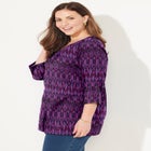 Suprema&reg; 3/4 Sleeve V-Neck Tee image number null