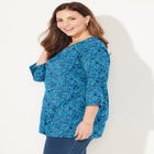 Suprema&reg; 3/4 Sleeve V-Neck Tee image number null