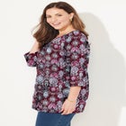 Suprema&reg; 3/4 Sleeve V-Neck Tee image number null