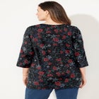 Suprema&reg; 3/4 Sleeve V-Neck Tee image number null