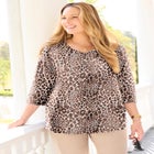 Suprema&reg; 3/4 Sleeve V-Neck Tee image number null