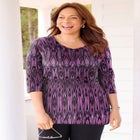 Suprema&reg; 3/4 Sleeve V-Neck Tee image number null