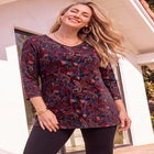 Suprema&reg; 3/4 Sleeve V-Neck Tee image number 0