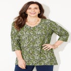 Suprema&reg; 3/4 Sleeve V-Neck Tee image number null