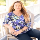 Suprema&reg; 3/4 Sleeve V-Neck Tee image number null