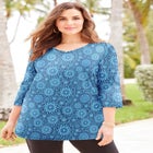 Suprema&reg; 3/4 Sleeve V-Neck Tee image number null