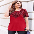 Dolman Sleeve Printed Tunic image number null