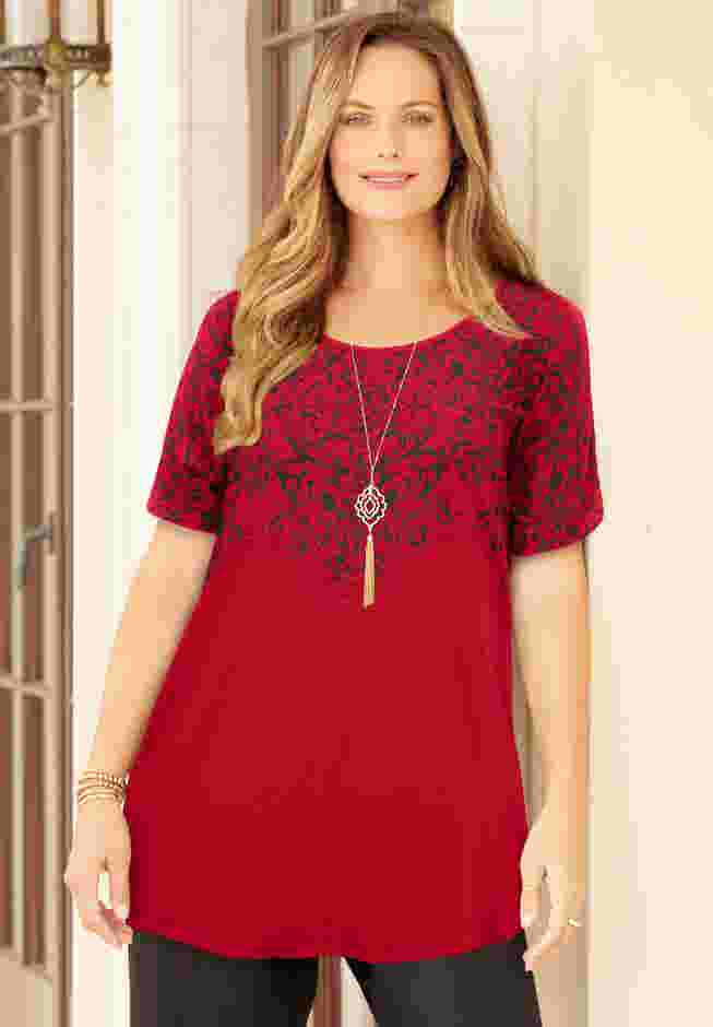 Dolman Sleeve Printed Tunic image number 0