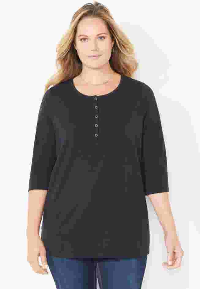 Suprema® Snap-Placket Tee image number 0