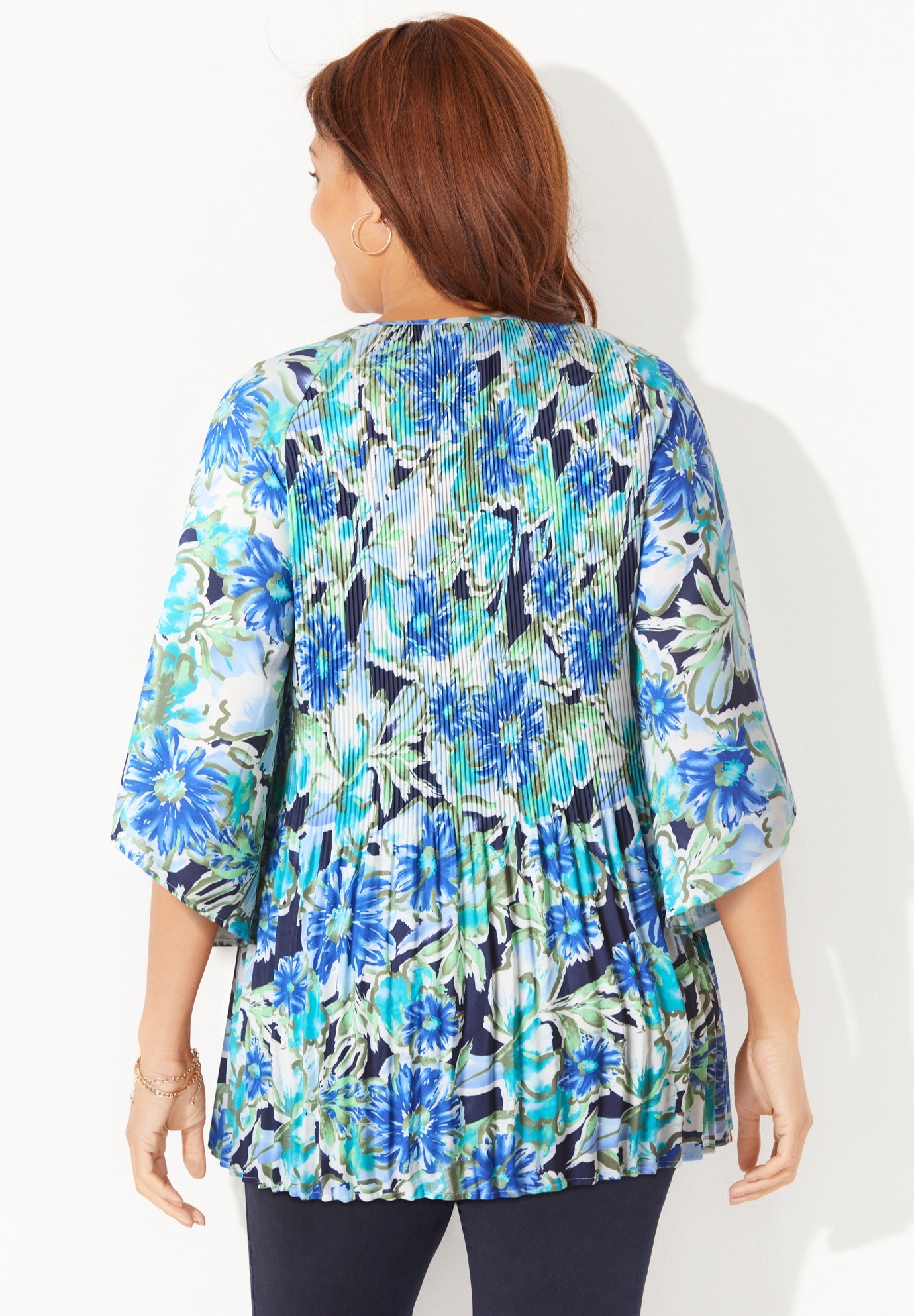 Bejeweled Pleated Blouse image number 1