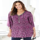 Bejeweled Pleated Blouse image number null