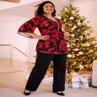 Bejeweled Pleated Blouse image number 0