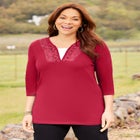 Suprema&reg; Lace Trim Duet Top image number null