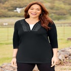 Suprema&reg; Lace Trim Duet Top image number null