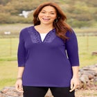 Suprema&reg; Lace Trim Duet Top image number null