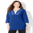 Suprema&reg; Lace Trim Duet Top image number null