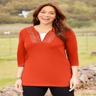 Suprema&reg; Lace Trim Duet Top image number null